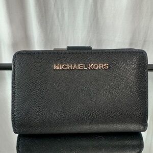 Michael Kors Black Textured Wallet NWOT